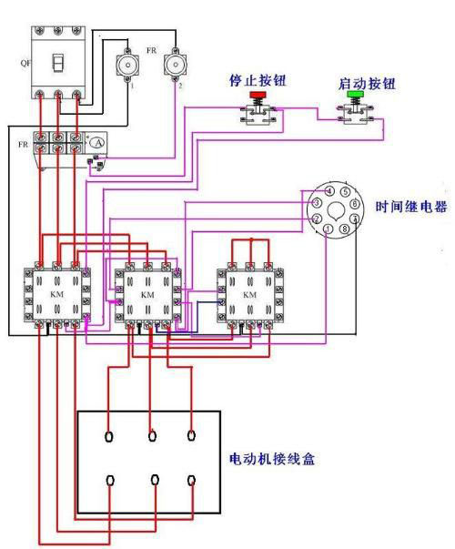 星三角形启动怎么接电机线？
